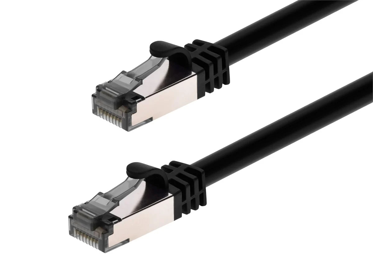 Monoprice Cat8 26AWG S/FTP Ethernet Network Cable - 14ft - Black, 2GHz, 40Gbps