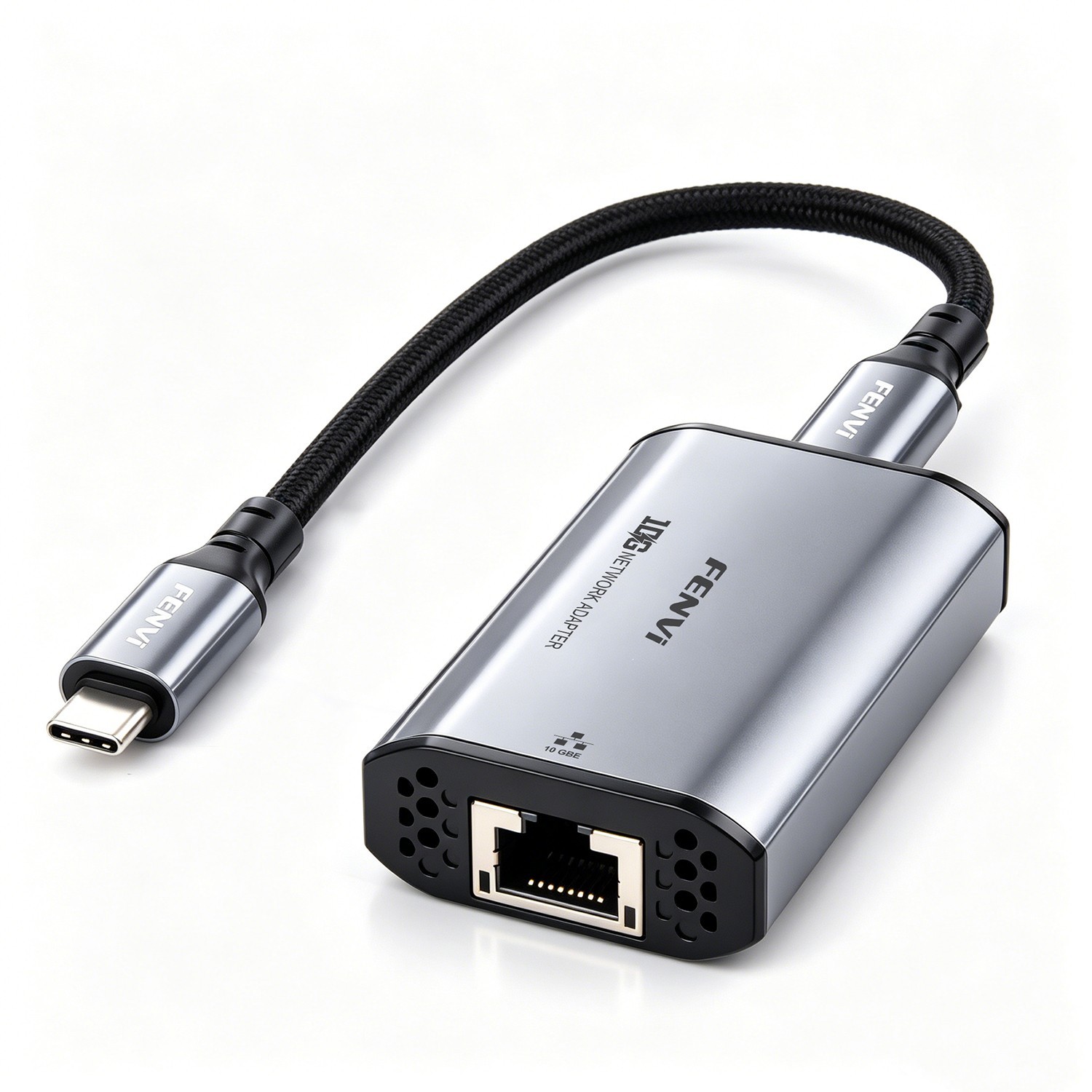 Fenvi 10GbE USB-C to RJ45 Adapter RTL8159 Chipset Thunderbolt Win/Mac/Linux/NAS
