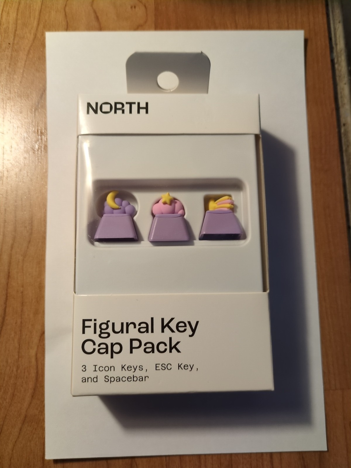 North Figural Key Cap 5 Pack-Keyboard Keycap-Purple Stars & Moon-New