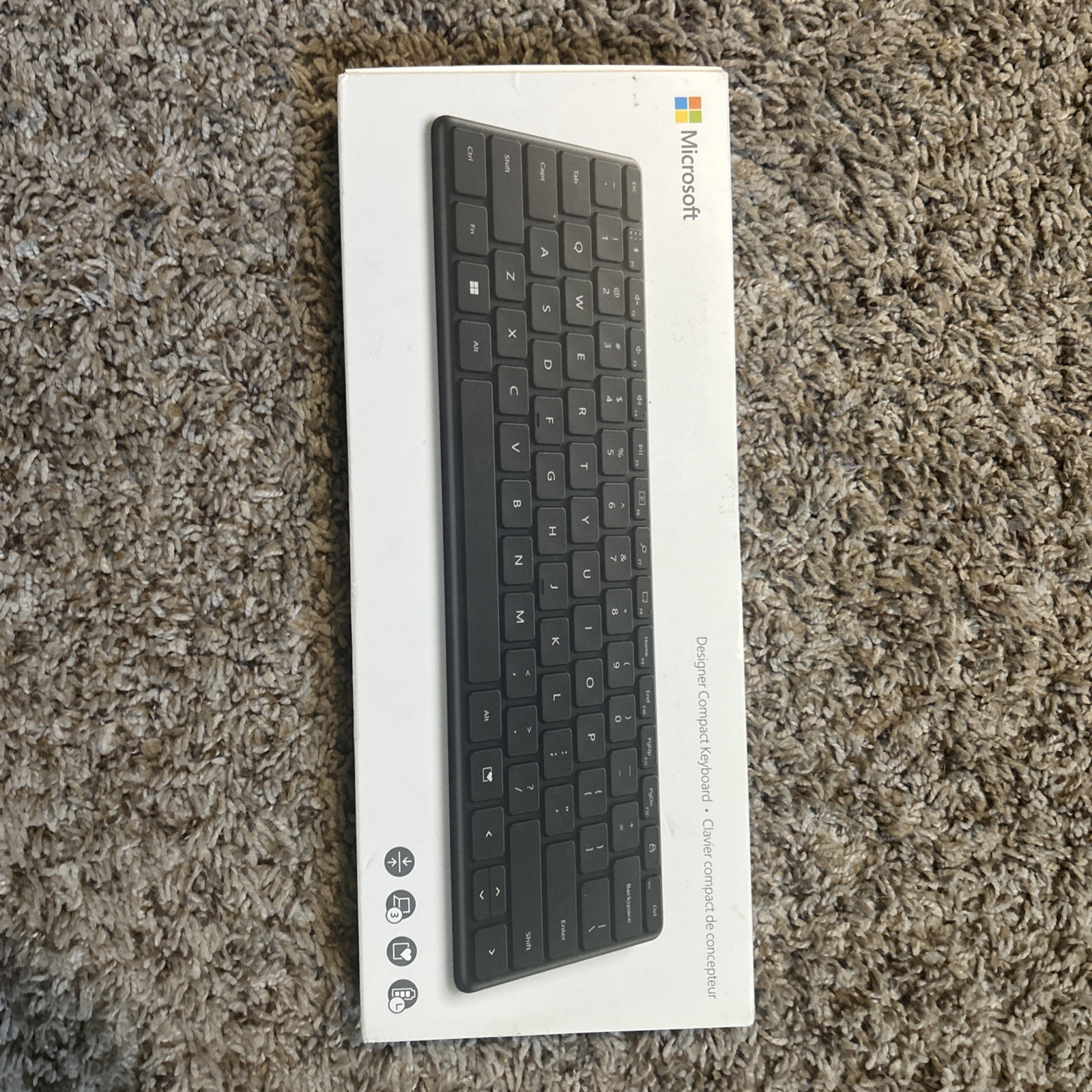 Microsoft Designer Compact Wireless Bluetooth Travel Keyboard  - Black 21Y-00001