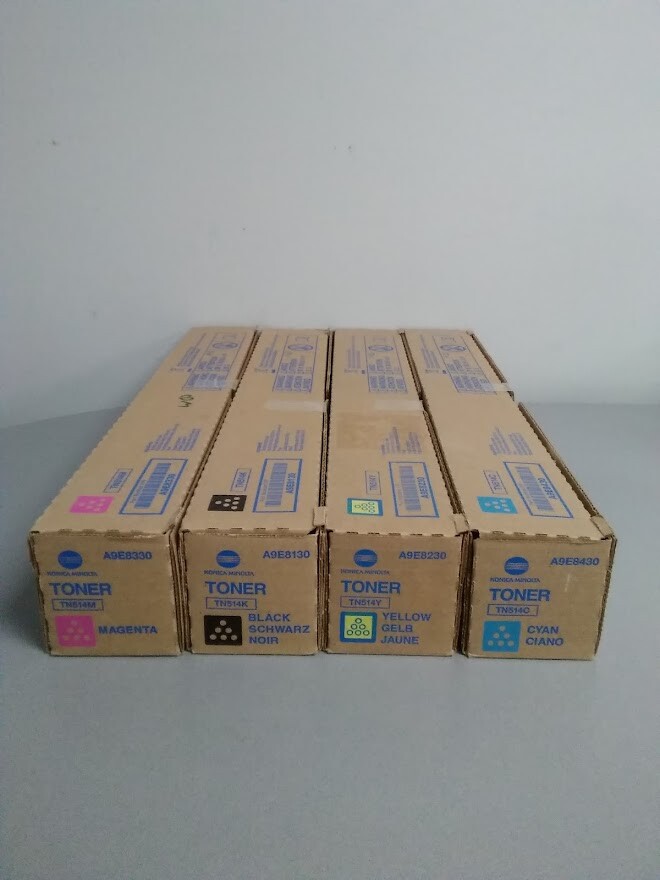 Konica Minolta TN-514Y TN-514M, TN-514C, TN-514K Toner Cartridge bizhub C458