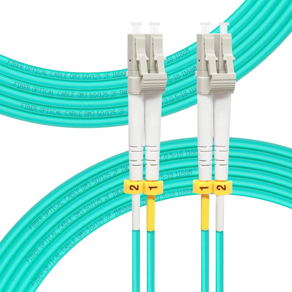 - OM3 Fiber Patch Cable, 20M/66ft LC to LC Fiber Optic Cable Cord LSZH 10GB/4...
