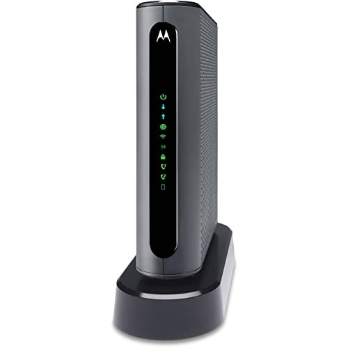 SILVER - MOTOROLA CABLE MODEM WIFI ROUTER 2 PHONE PORTS COMBO WIFI 5 DOCSIS 3.0