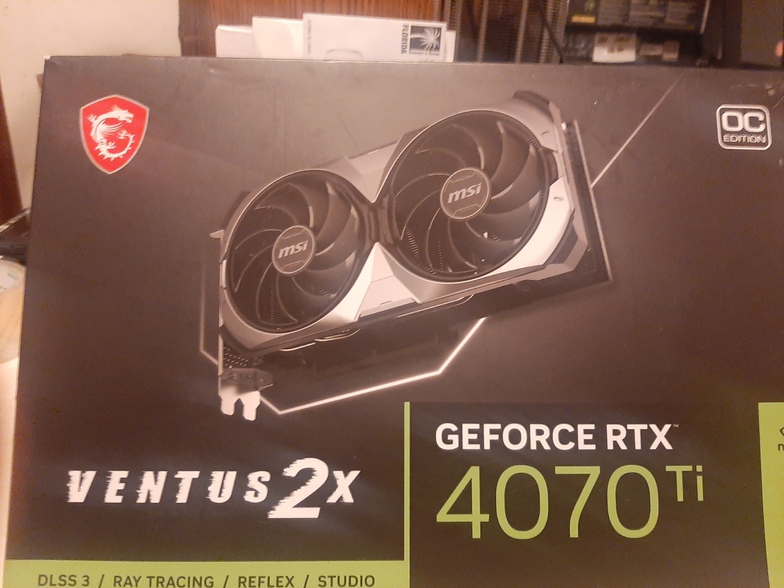 LOOK MSI VENTUS 2X RTX 4070 Ti 12GB BOX ONLY NO GRAPHICS CARD BOX ONLY SOLO CAJA