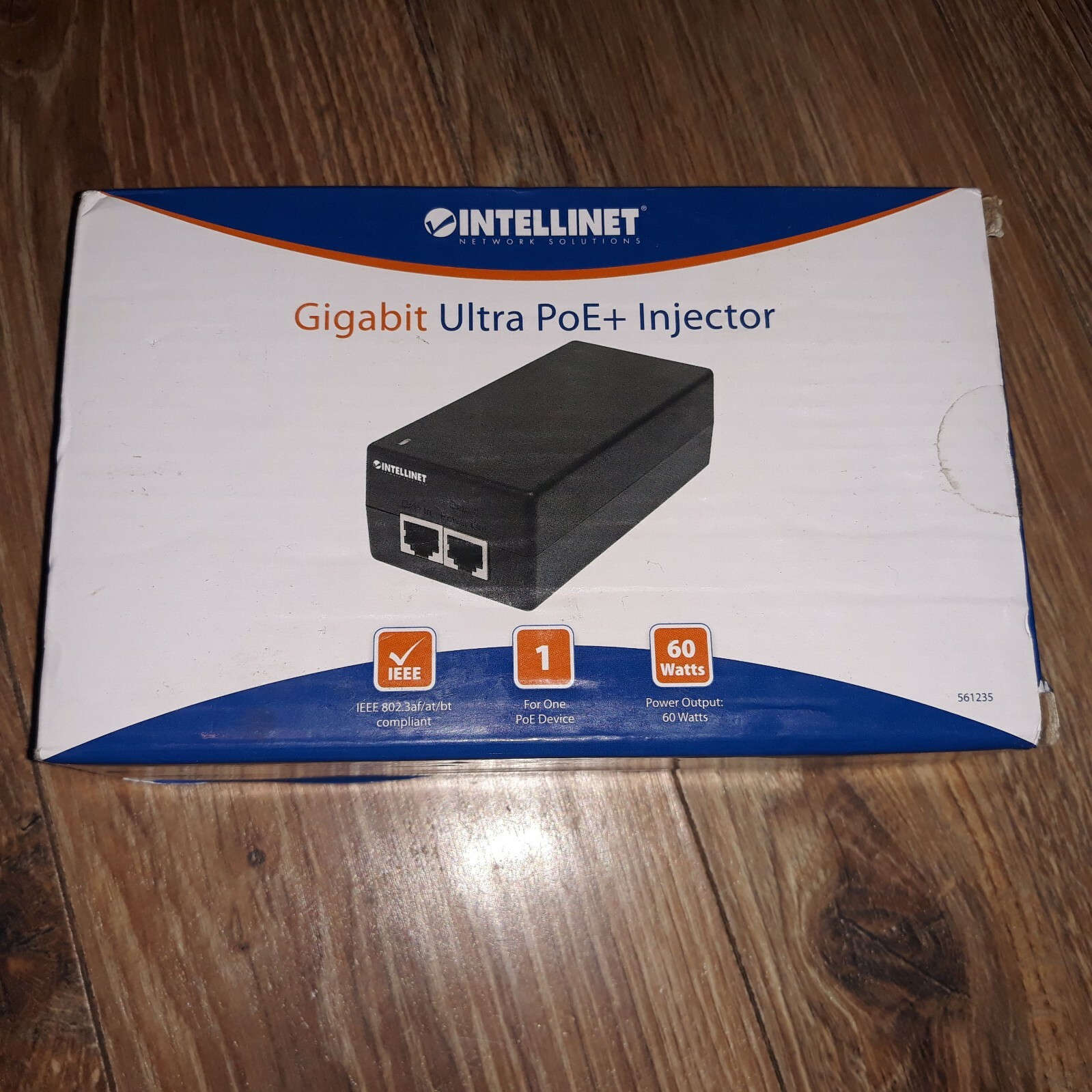 Intellinet Network Solutions Gigabit Ultra PoE+ Injector, NEW, 561235