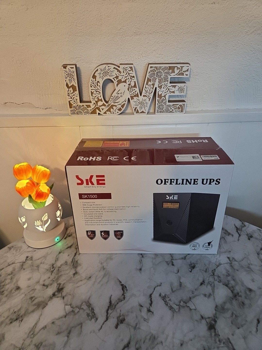 1500VA/900W Ups Battery Backup and Surge Protector Power Supply Unit