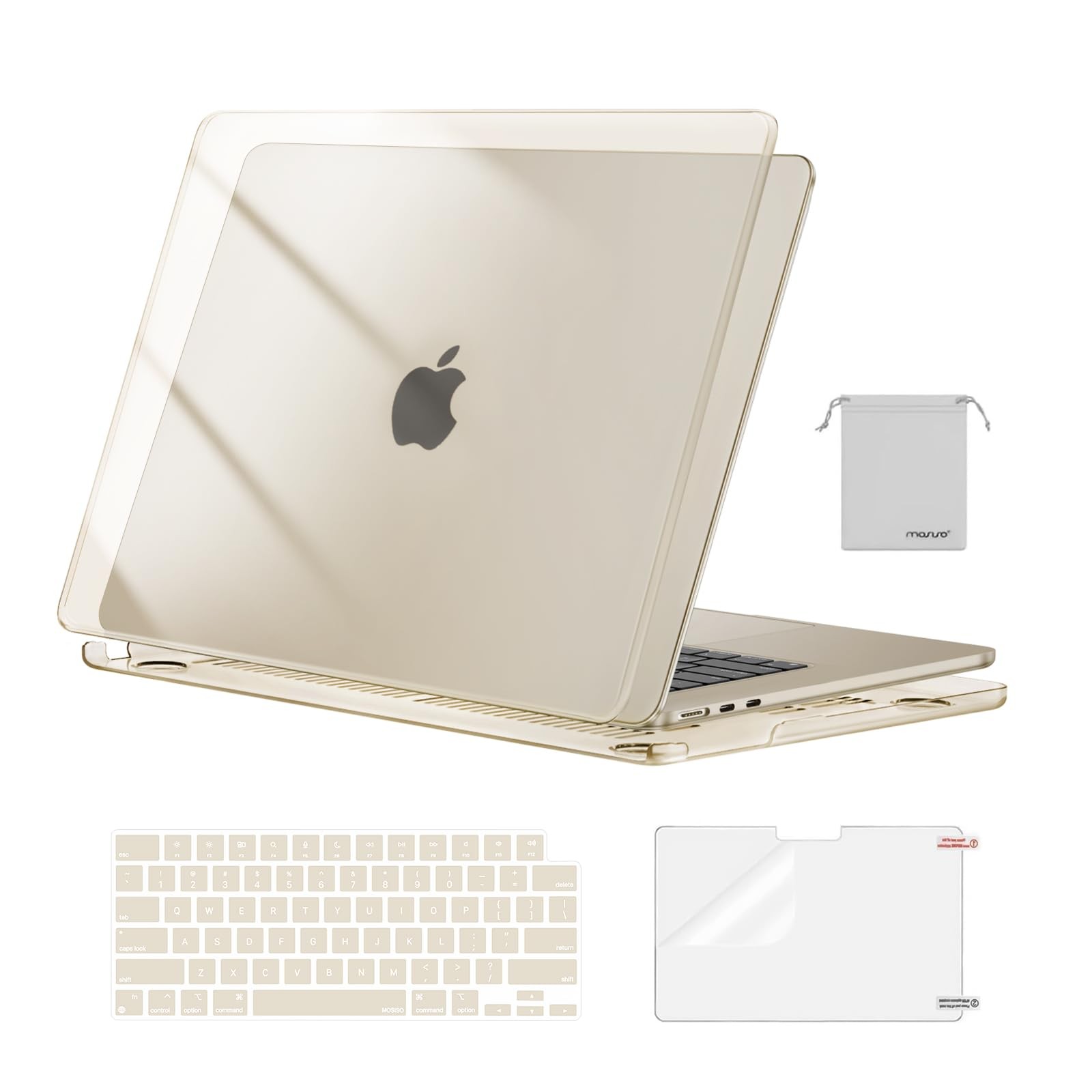 MOSISO Scratch-Resistant Case Compatible with MacBook Air Crystal Starlight