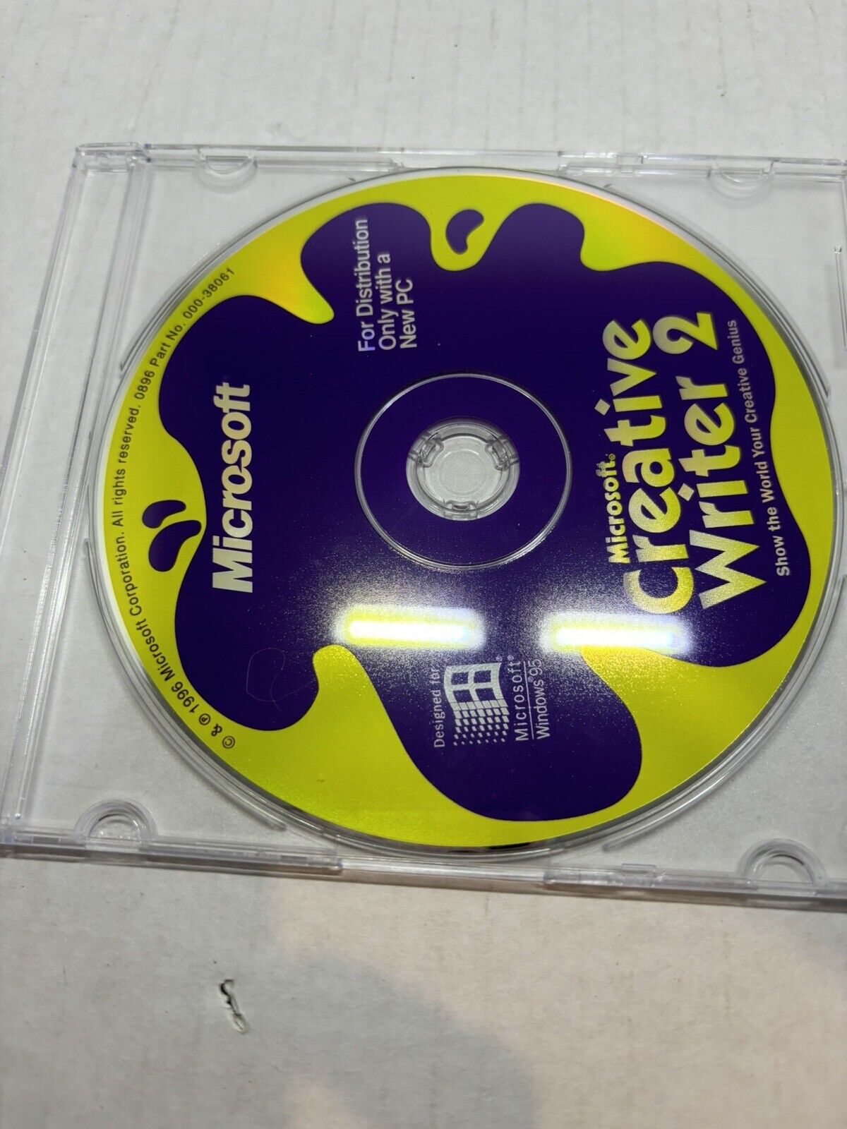 Vintage 1996 Microsoft Creative Writer 2 PC CD ROM Windows 95 Or Higher