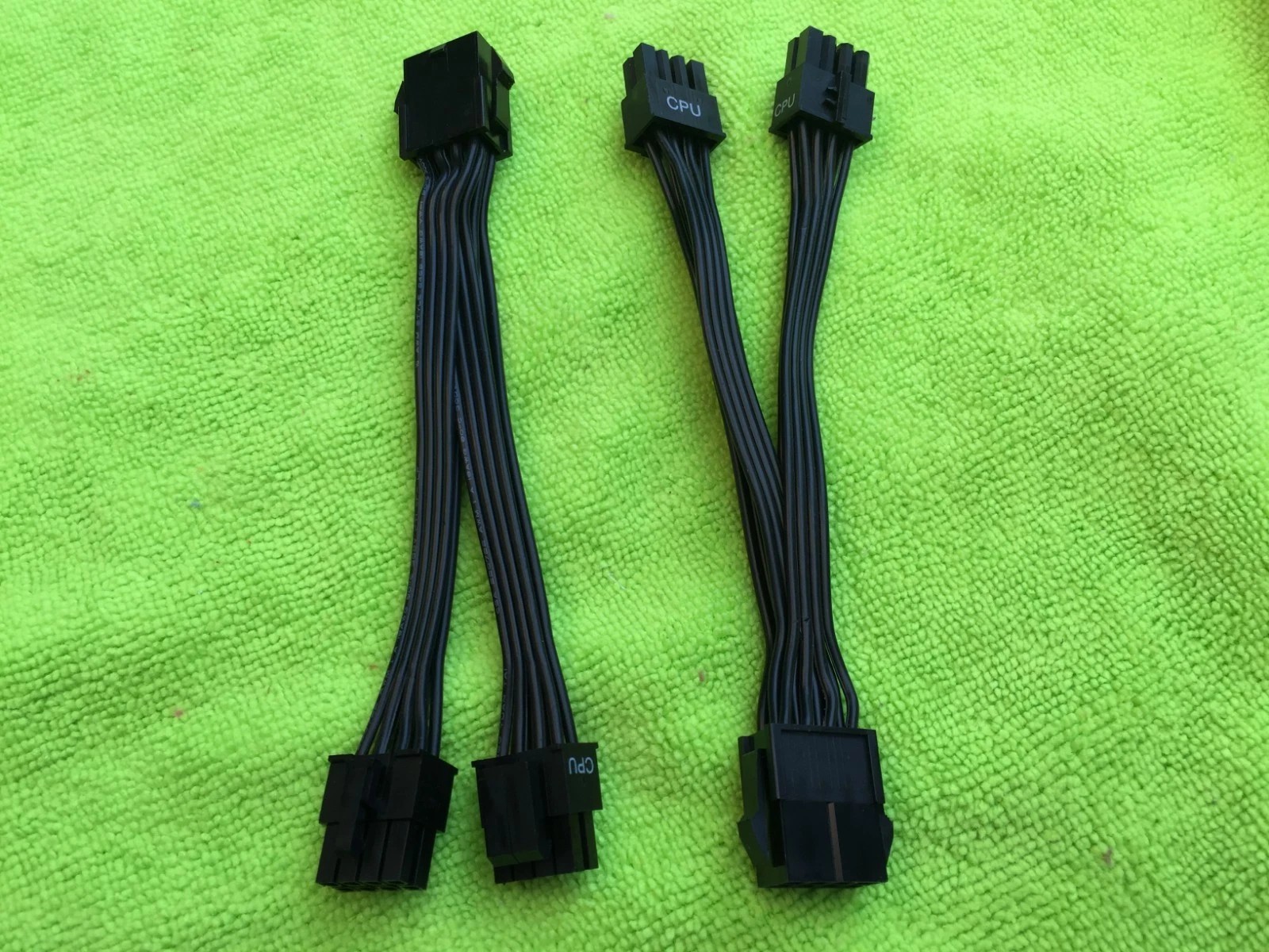 LOT 2X  EVGA  8 PIN TO DUAL 8 PIN CPU POWER CABLE ADAPTER , ORIGINAL