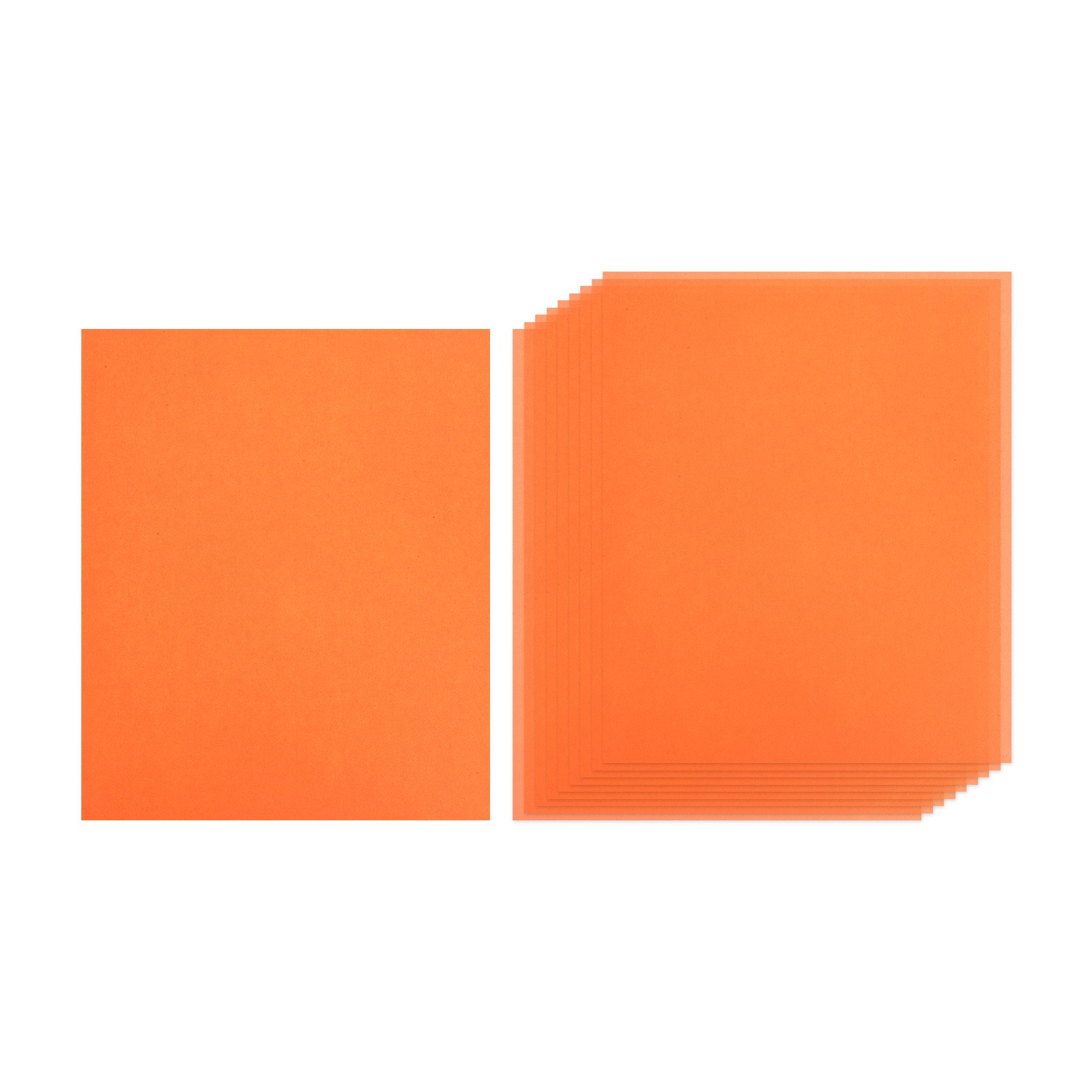 50 Pcs Sticker Paper for Printer 50 Pcs Full Sheet A4 Sticker Labels Orange