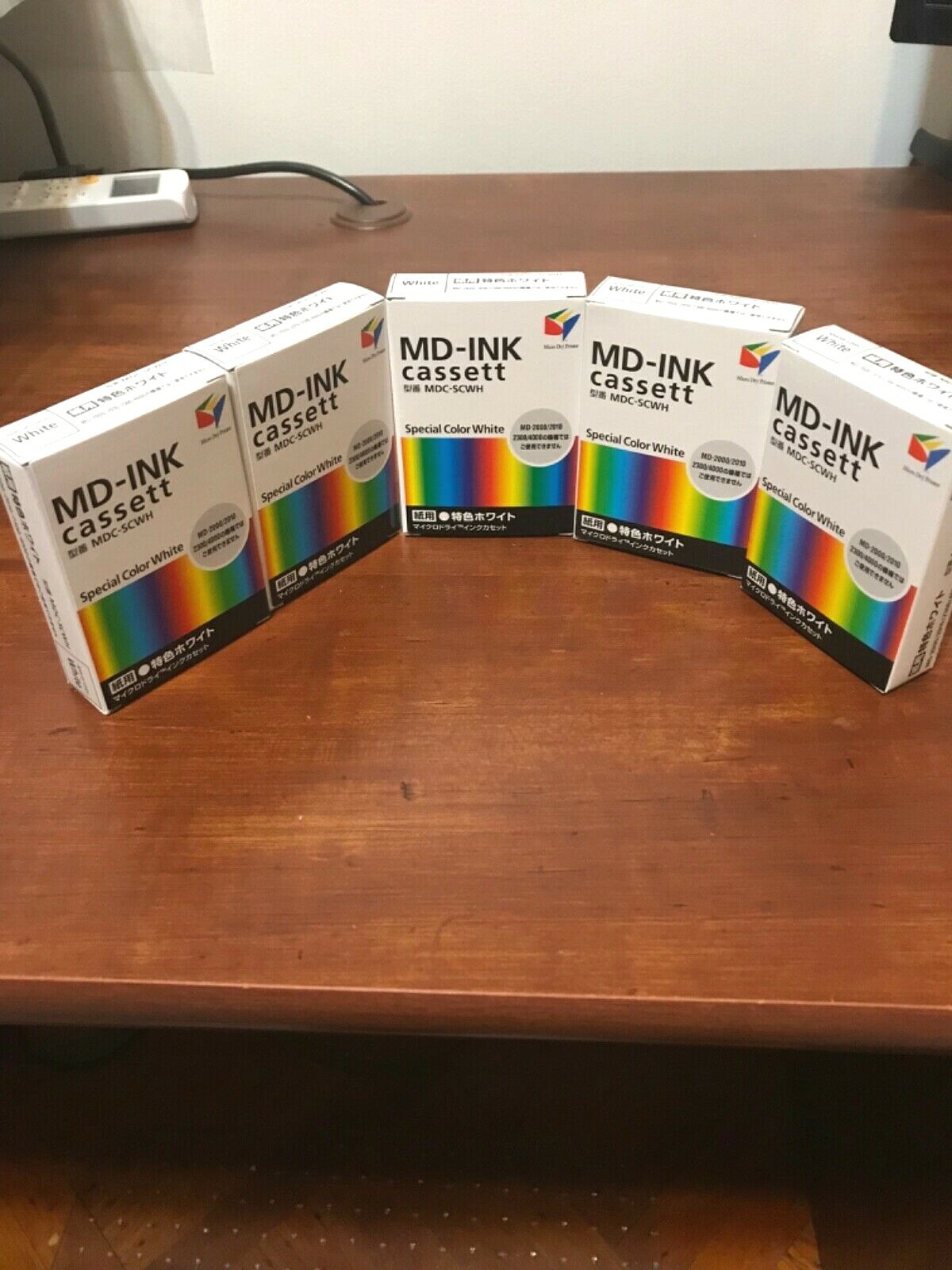 Lot of 5 Alps MD Printer White Color Ink Cartridge MDC-SCWH - Replaces 106050-0
