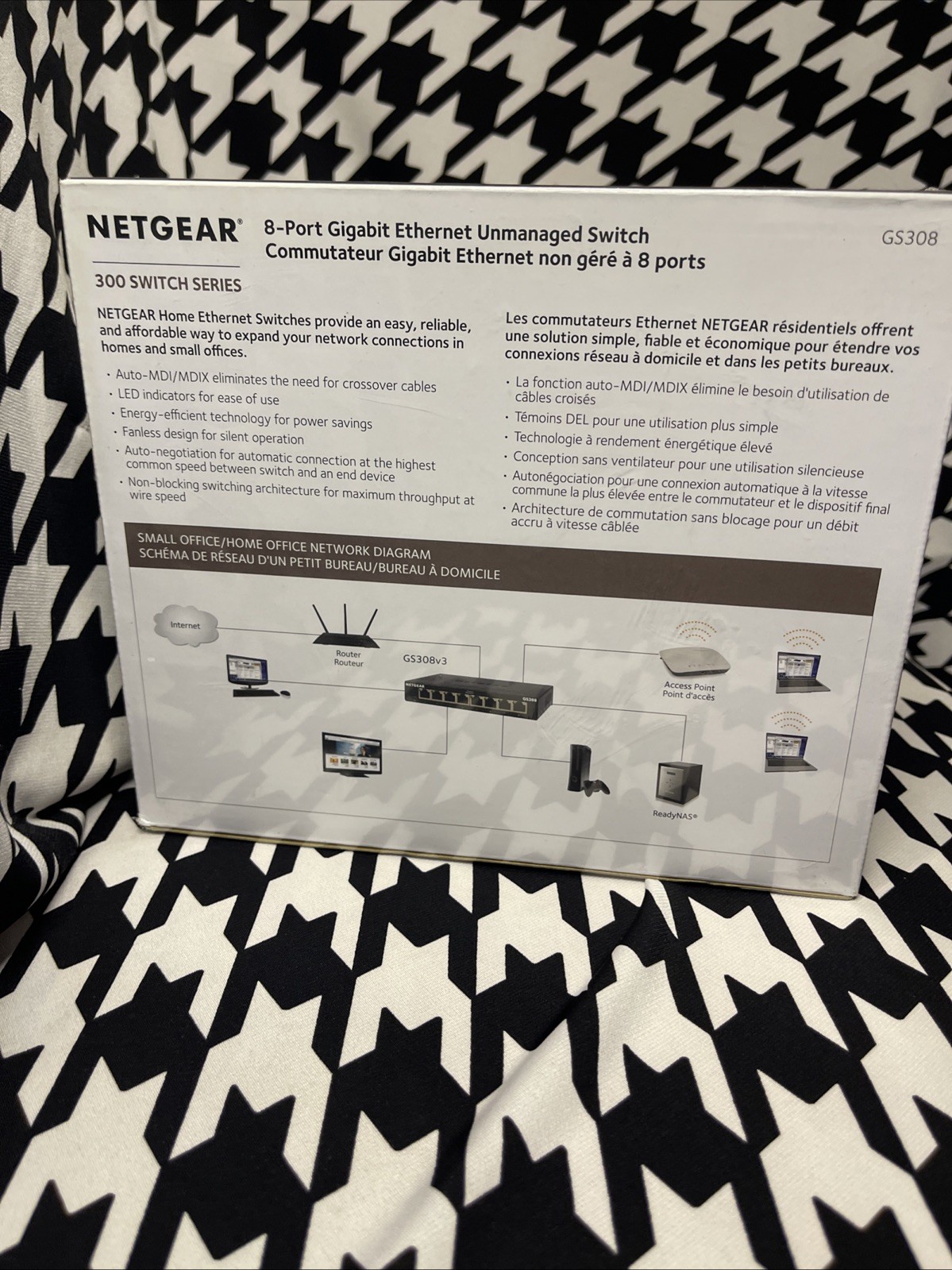 NETGEAR GS308P 8-port Gigabit Ethernet Switch with 4-port PoE - New Sealed