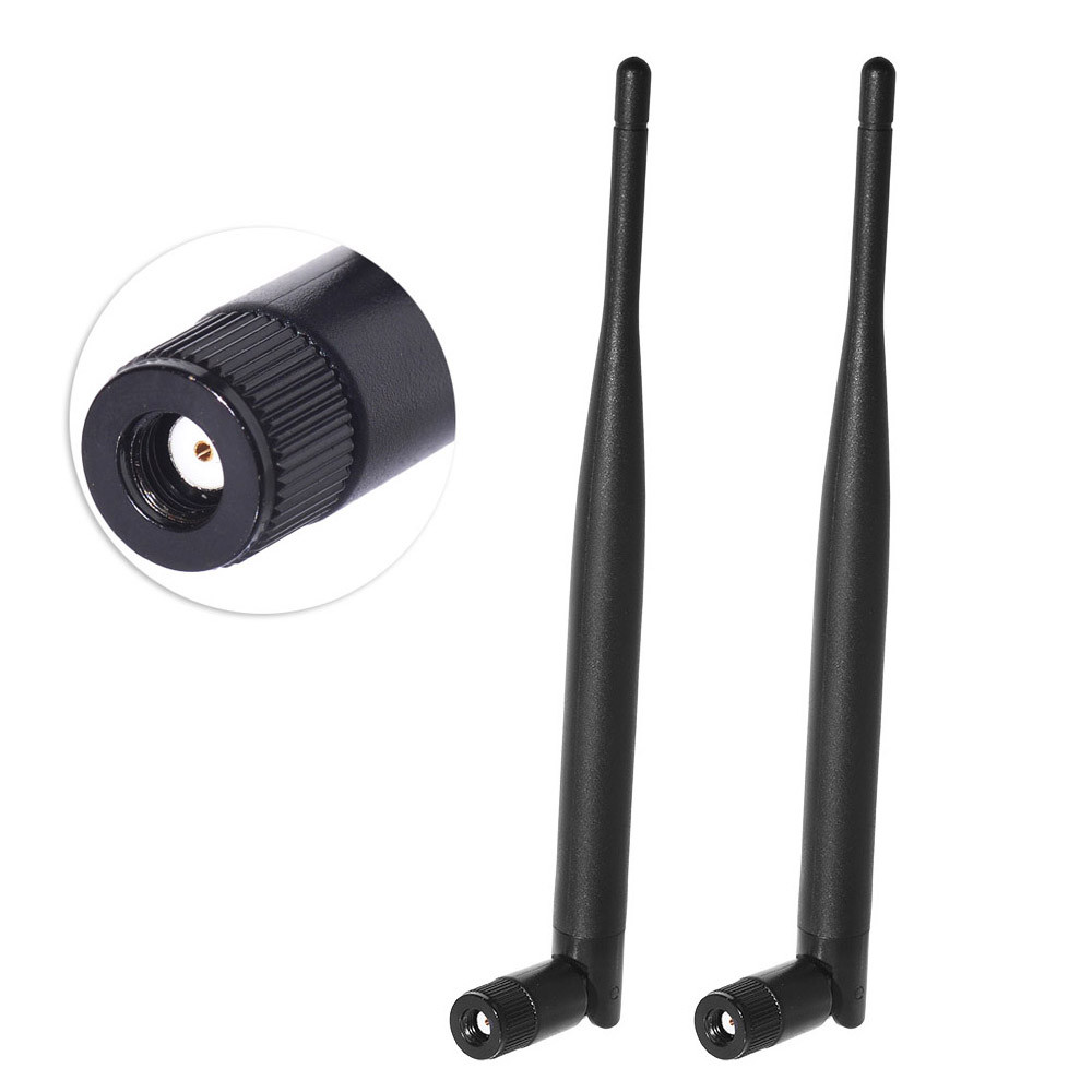 2x Dual Band WiFi Antenna 2.4GHz 5GHz 6dBi RP-SMA Aerial for WiFi Range Extender