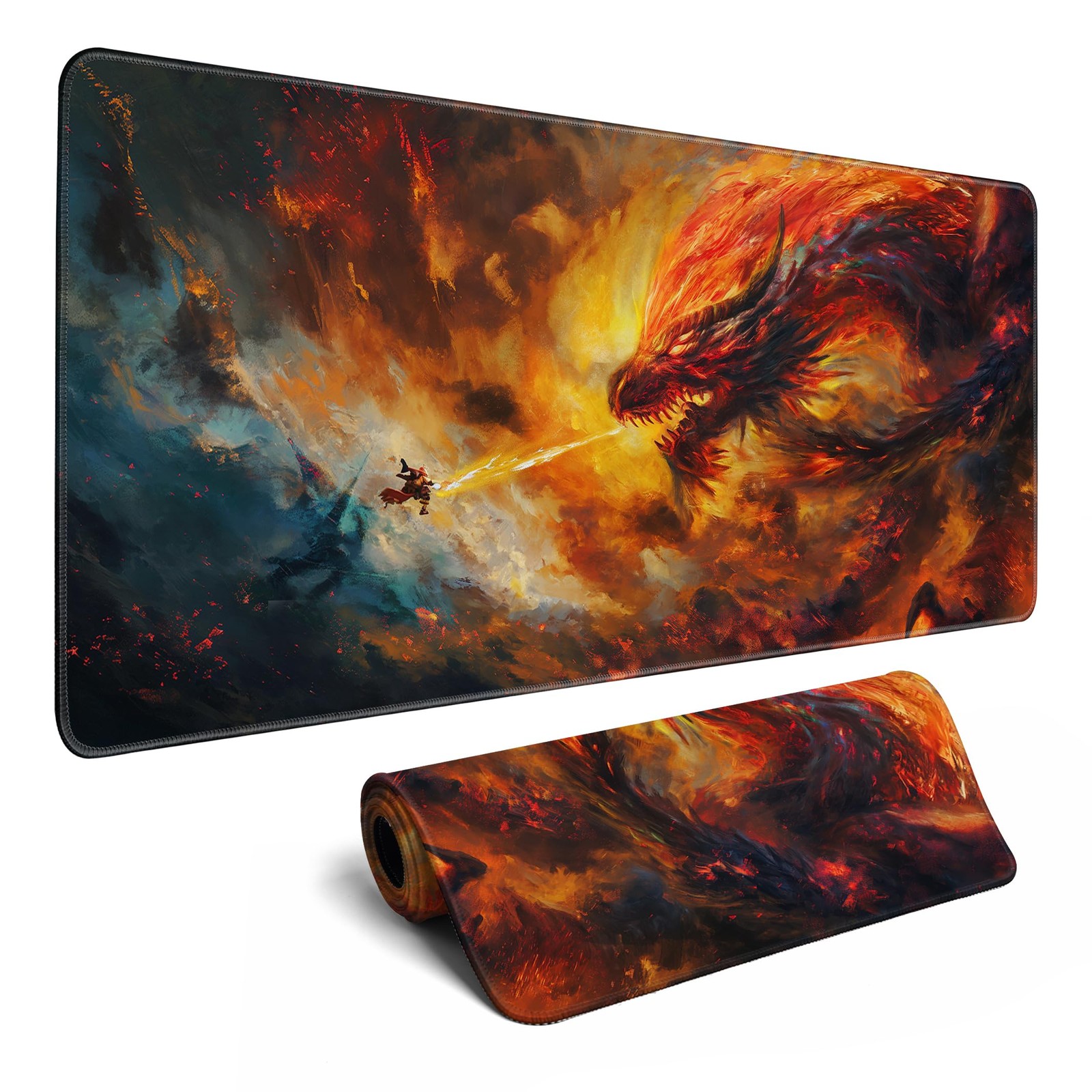 31.5x11.8 Inch Night Forest Large Gaming Mouse Pad Starry Sky Moon Mat