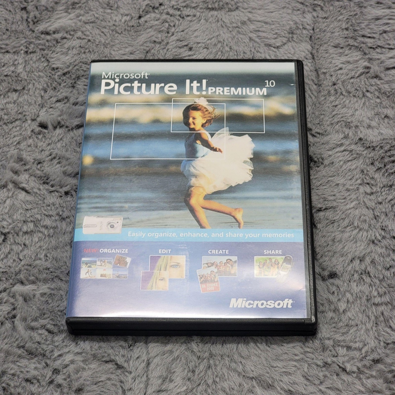 Vintage Microsoft Picture It Premium 10 Photo Editing Software CD Windows PC