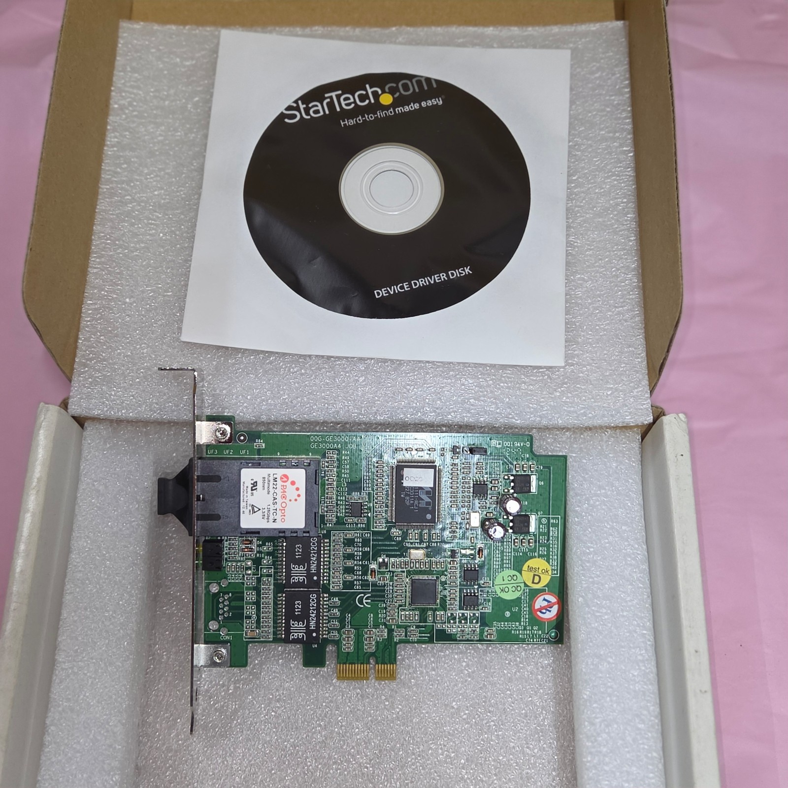 StarTech PEX1000MMSC 1Gbps Multimode SC Fiber PCIe Network Card 550m