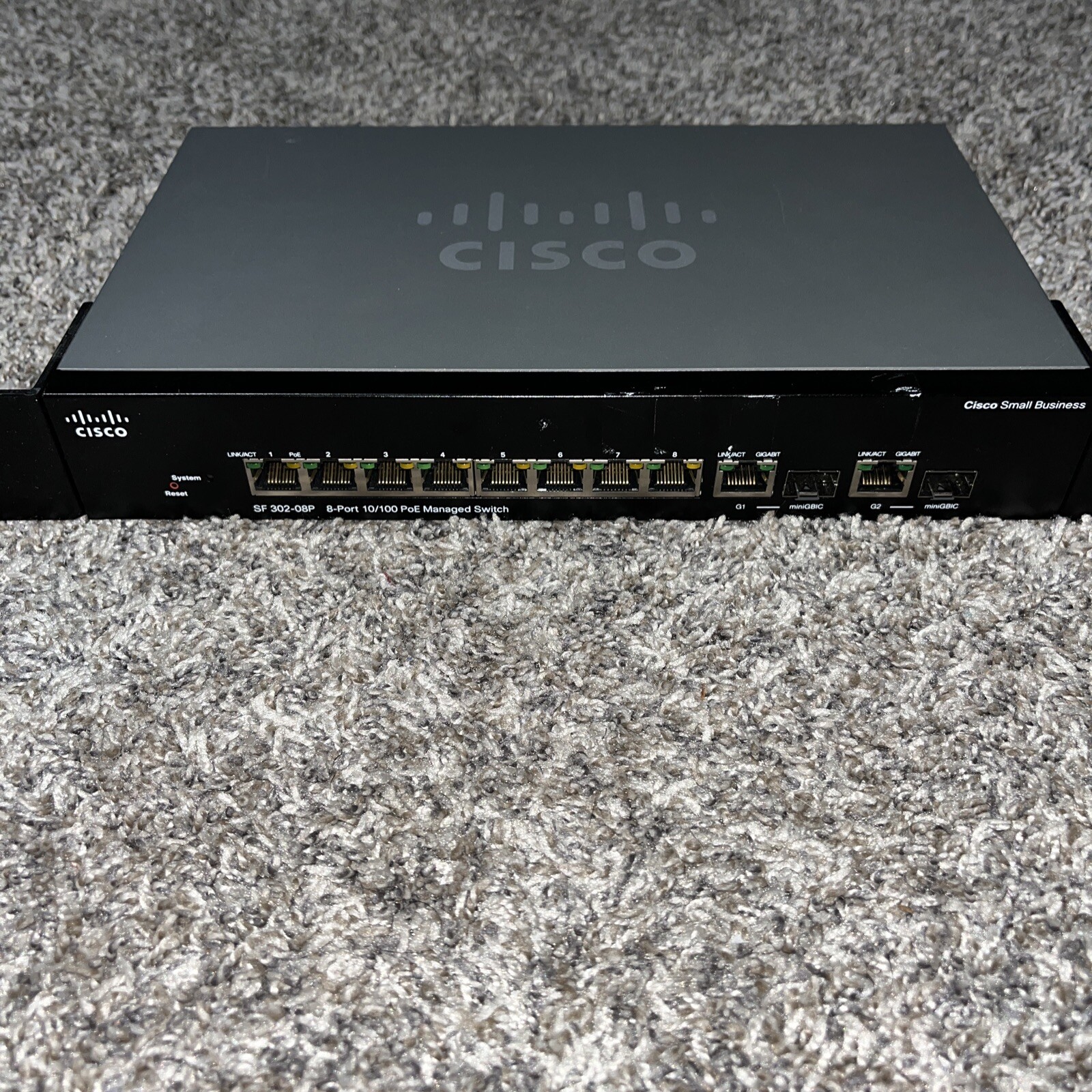Cisco Sf302-08p 8-Port Gigabit Managed Switch NO AC WORKING