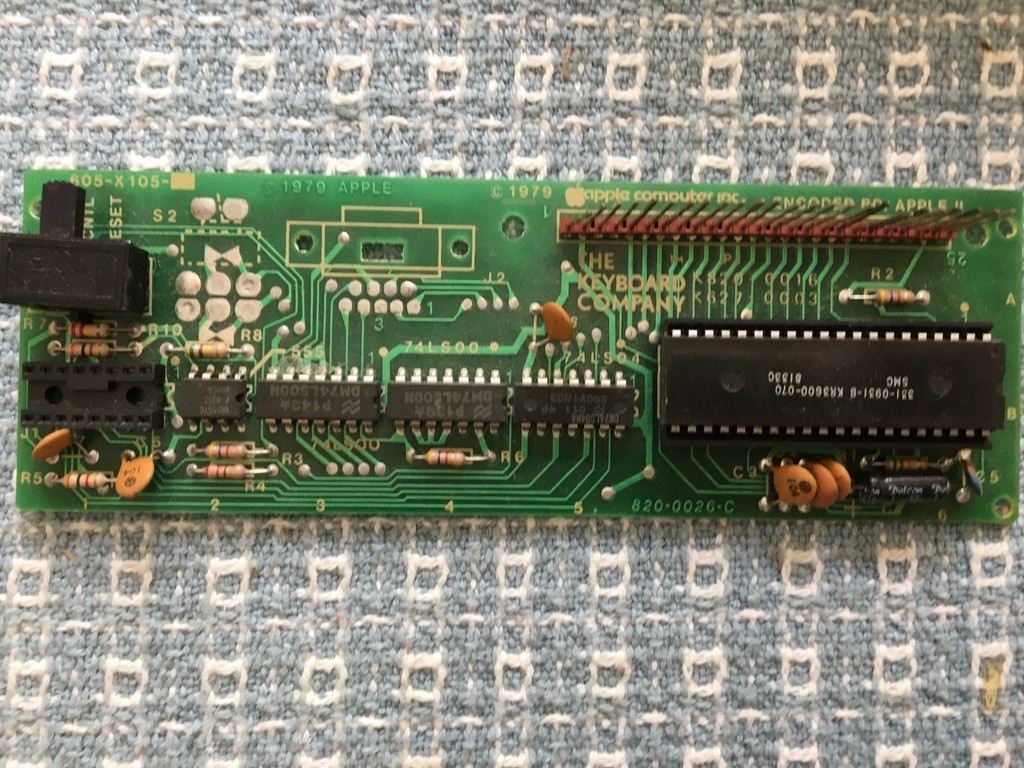 Early Apple II (II PLUS) Keyboard Encoder Board 1979 605-X105 820-0026-C