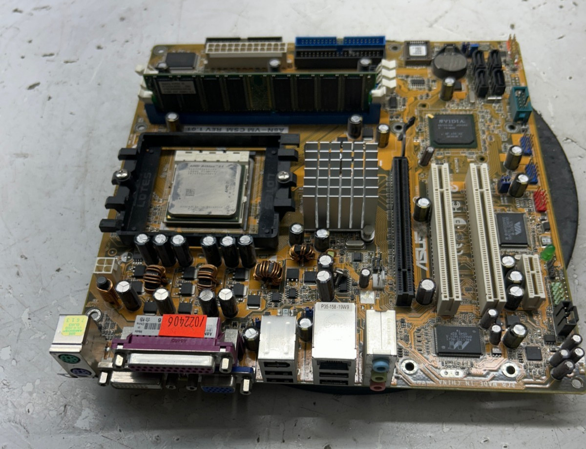 ASUS A8N-VM CSM Motherboard Bundle W/ AMD Athlon 64 512MB