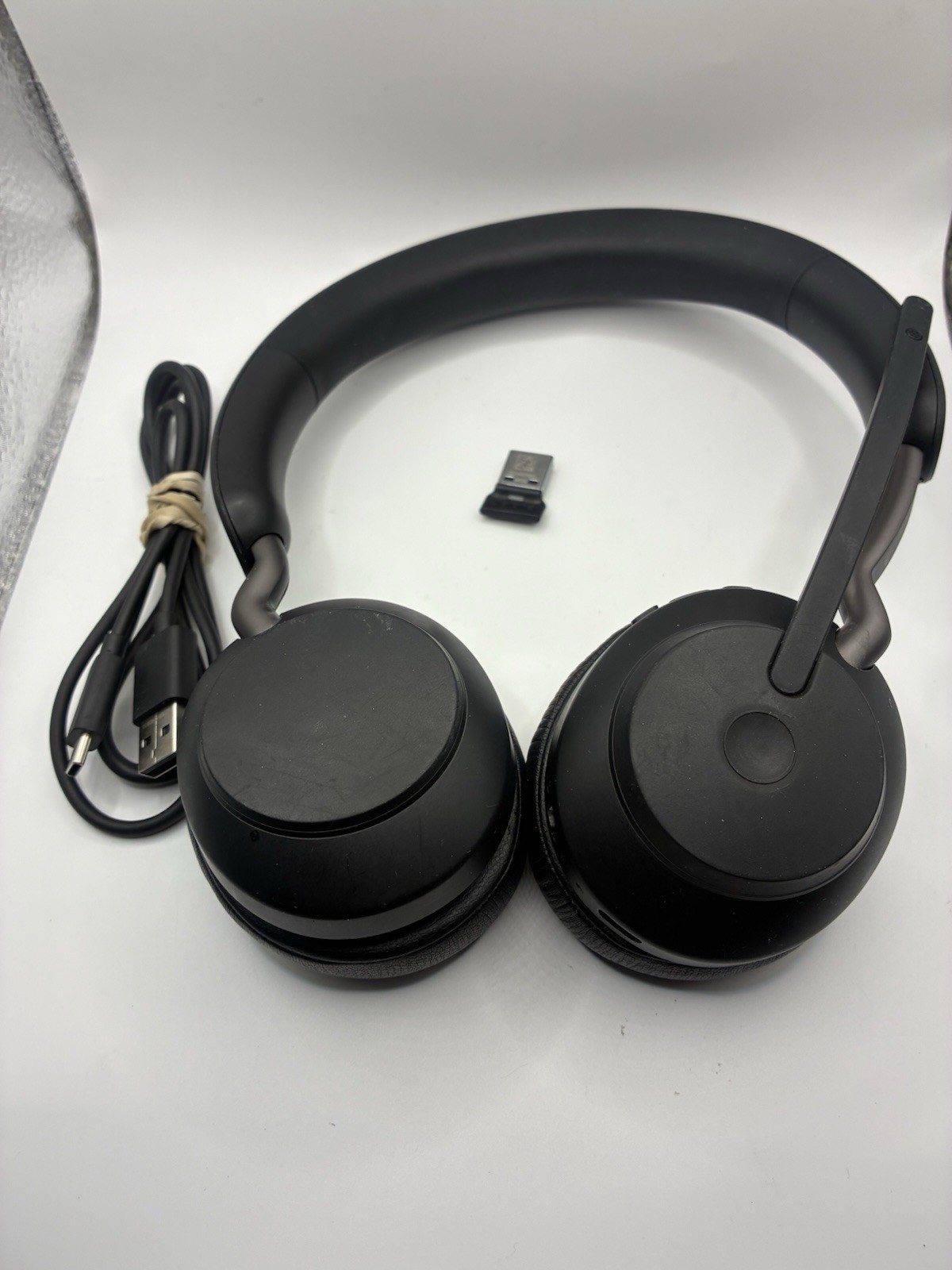 VN Jabra Evolve2 65 TESTED Wireless Bluetooth Headset W USB Adapter Black Bundle