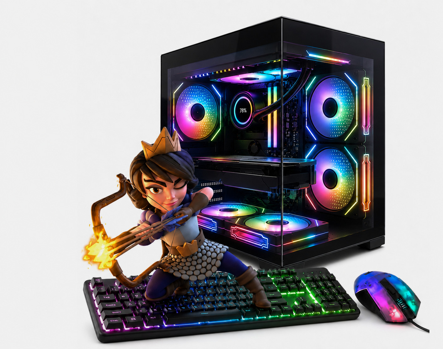 ARGB Gaming Desktop i7 8700 Computer PC 32GB RAM 1TB SSD RTX4060 Win11 WIFI