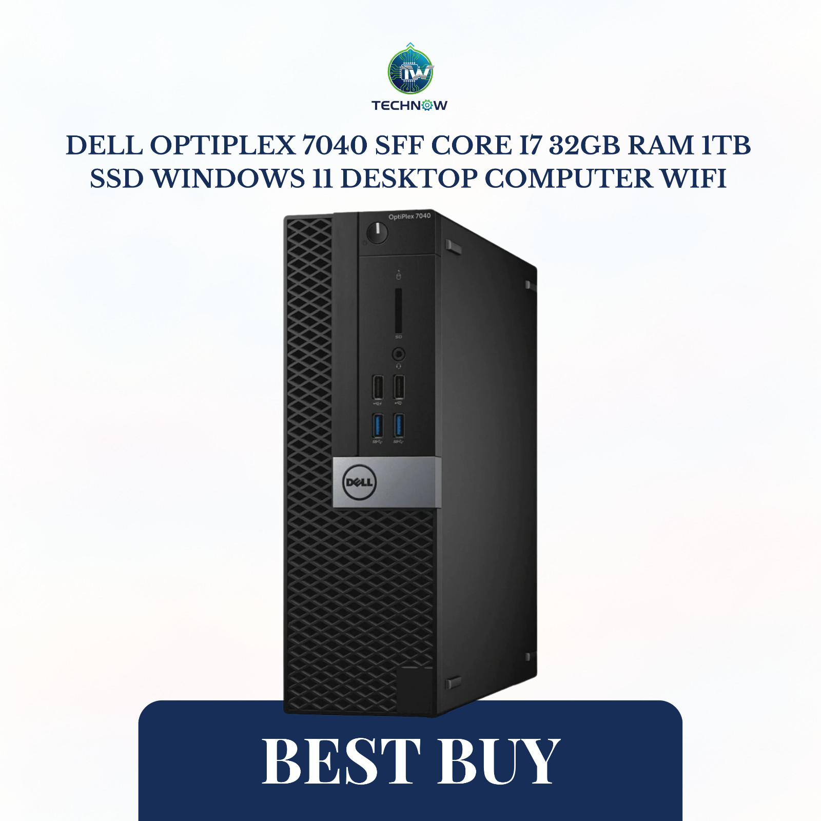 Dell OptiPlex 7040 SFF Core i7 32GB RAM 1TB SSD Windows 11 Desktop Computer WiFi