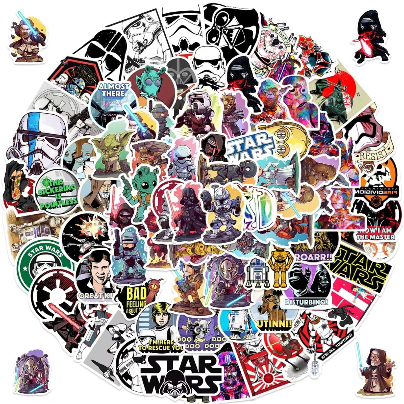 100PCS Star Wars Stickers Water Bottle Laptop Computer War 100 
