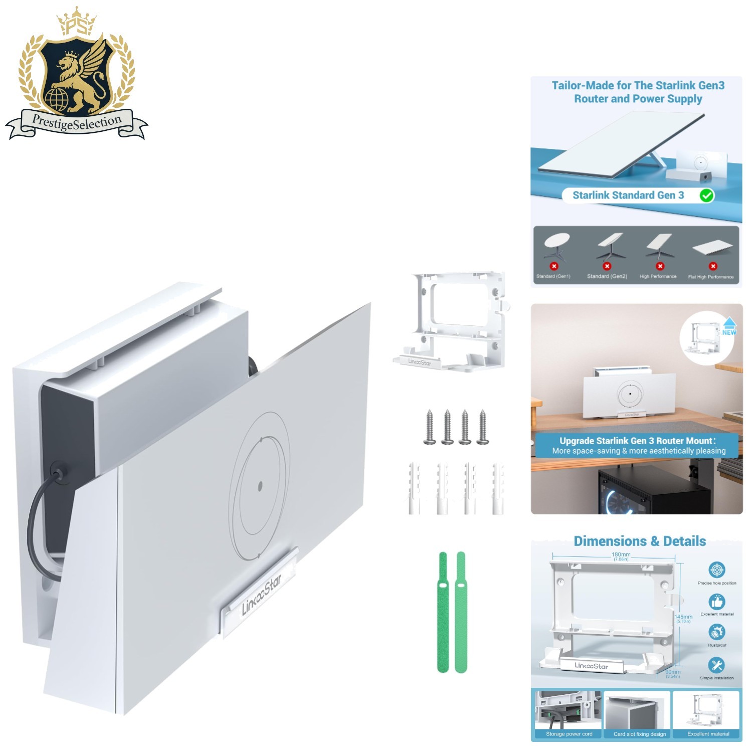 Signal-Optimized Star-Link Gen 3 Wall Mount - Easy Installation, Superior Fit