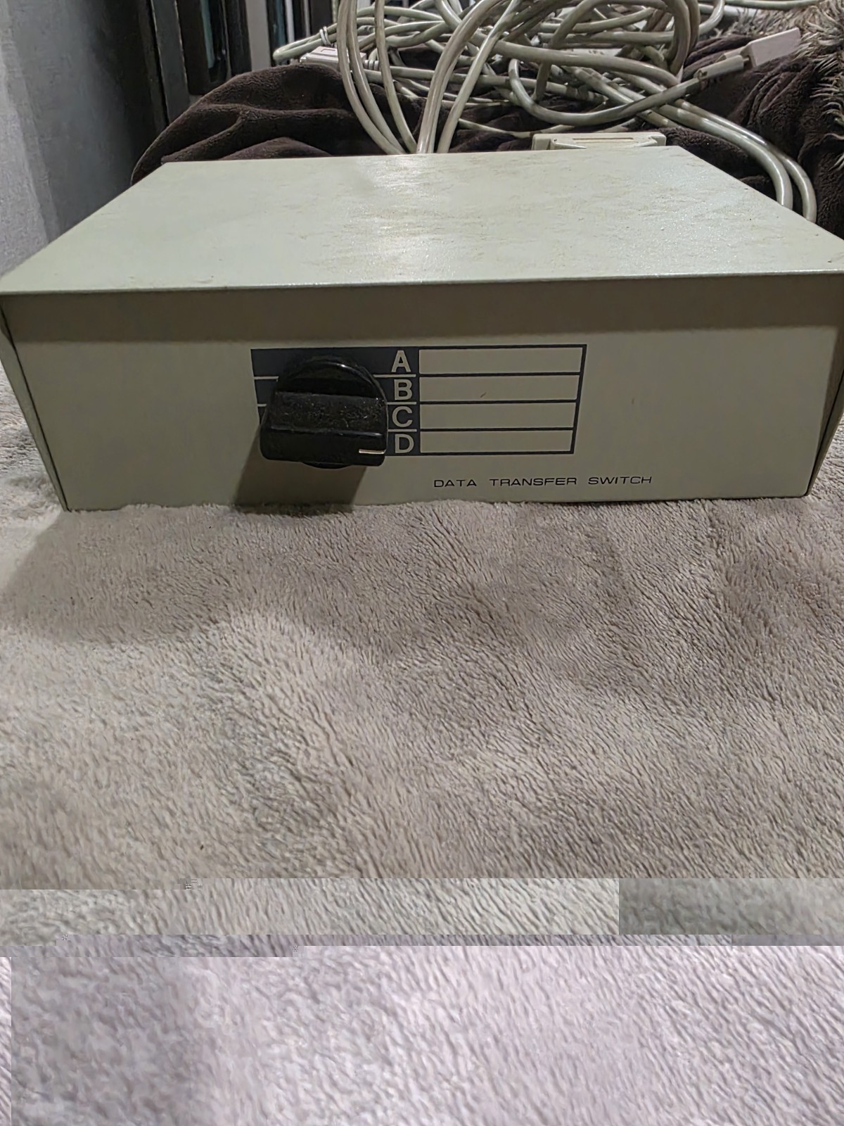 Vintage 4 Way Manual Data Transfer Switch Box ABCD  