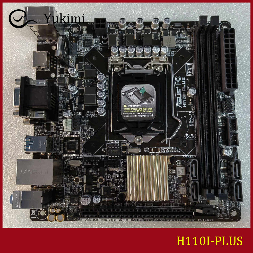FOR ASUS H110I-PLUS LGA 1151 32GB HDMI DVI Mini-ITX Motherboard Test OK