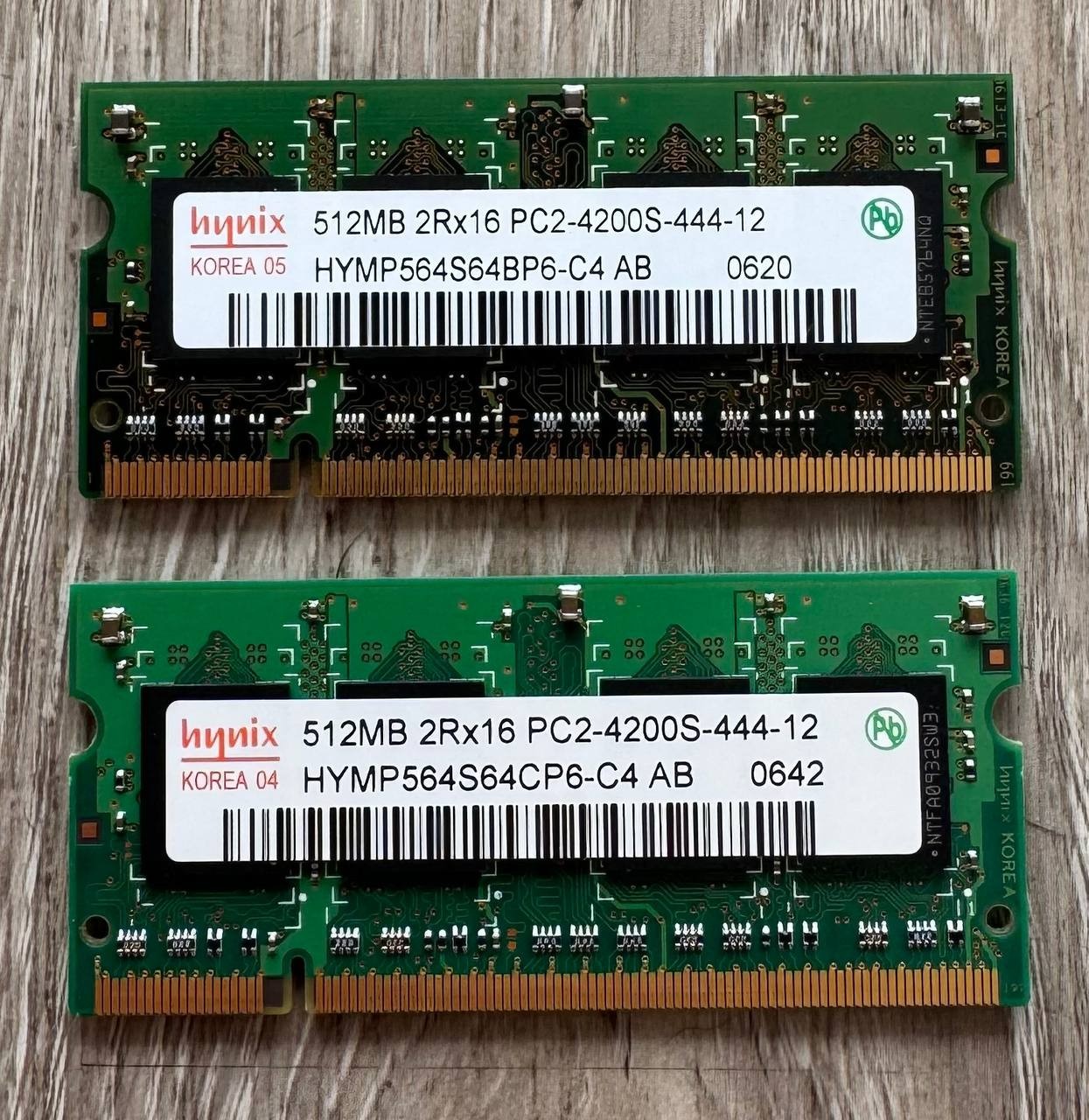 3x Hynix 512MB DDR2 PC2-4200S Laptop RAM HYMP564S64BP6 SODIMM Lot