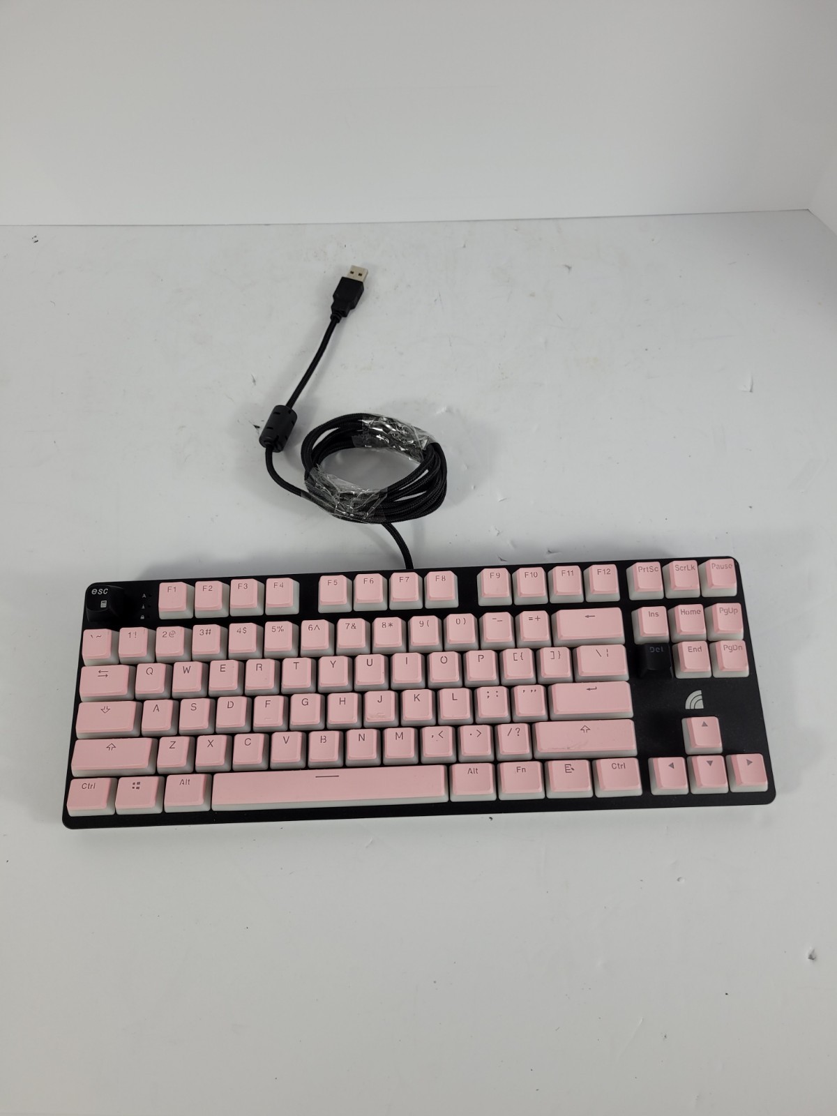 Inland MK-87 TKL RGB LED Wired Mechanical Gaming Keyboard Pink Ships Free 
