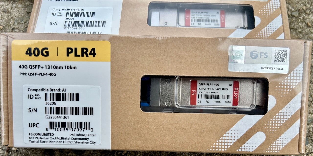 QSFP-40G-PLR4 MPO 40GBASE-PLR4 QSFP+ 1310nm 10km DOM MPO-12/APC SMF