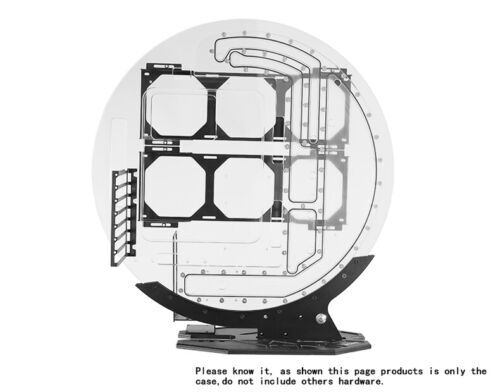 Barrowch STAR1 Series Circular Water Cooling Case Tower Waterway Plate FBCES-PA