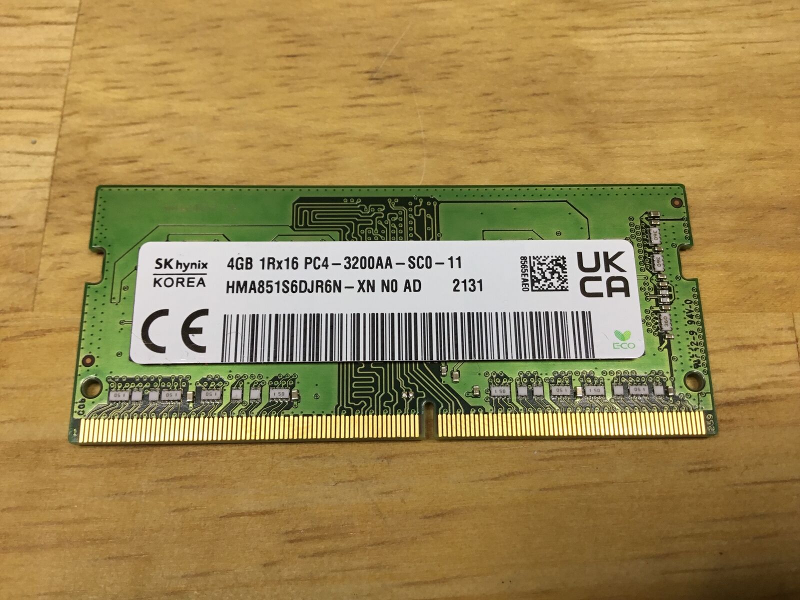 SK Hynix 4GB (1 x 4GB) DDR4-3200 Laptop Memory HMA851S6DJR6N-XN