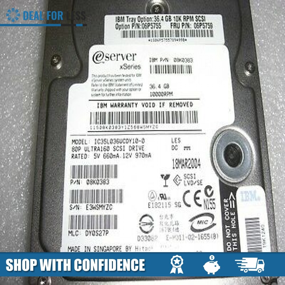06P5759/06P5755/06P5322-36 GB 10000 RPM ULTRA 160 