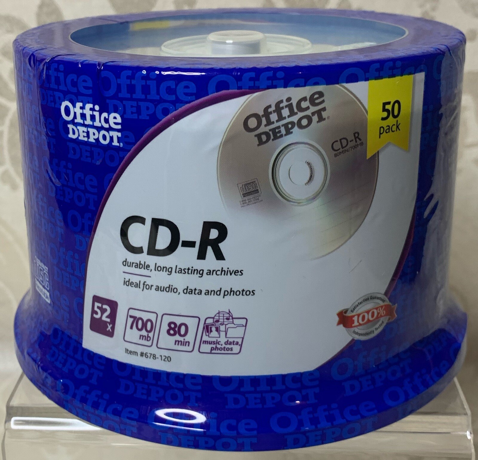 Office Depot 52x, 700 MB, 80 min. CD-R, 50 pack Sealed NEW - Blank Discs