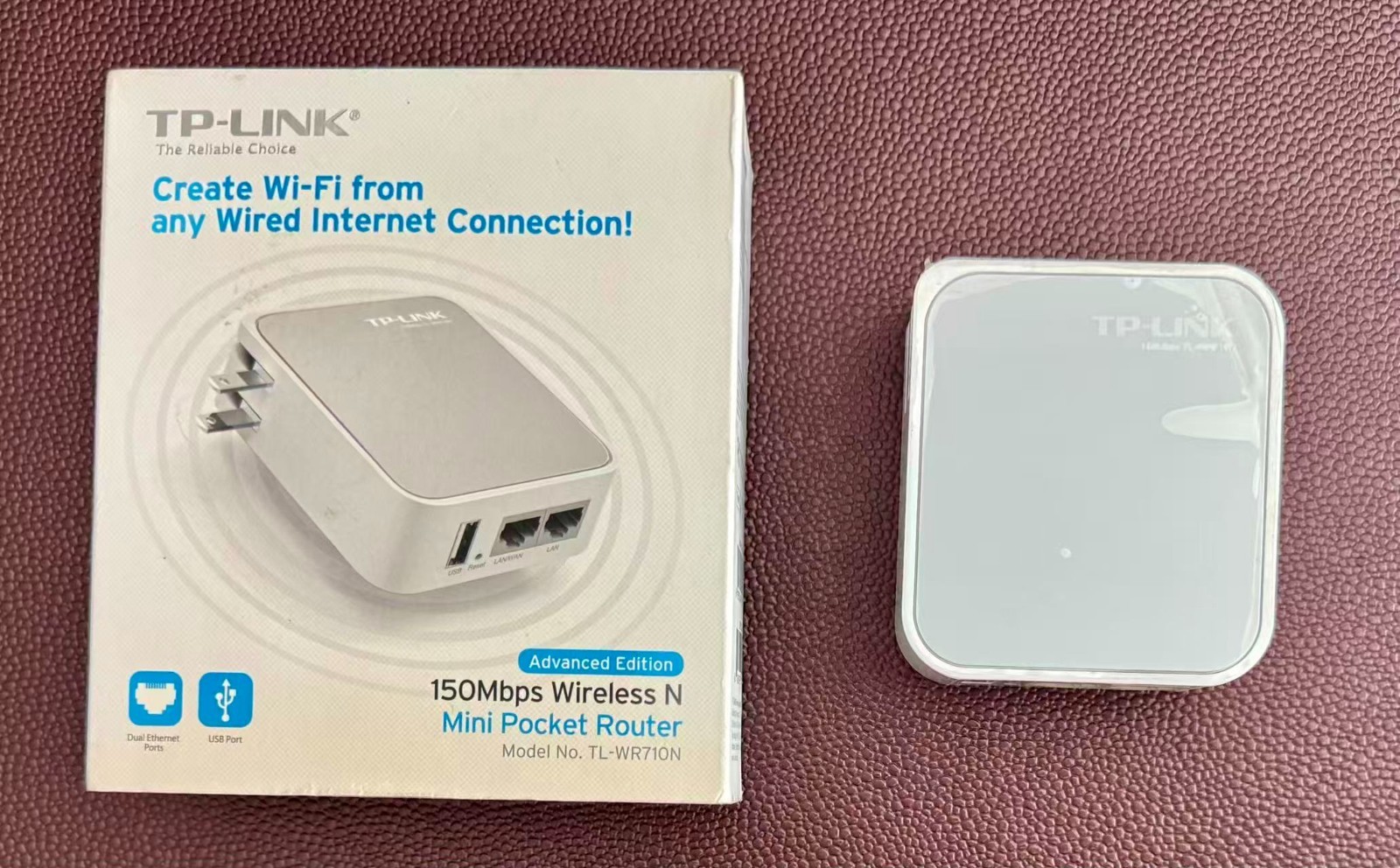 TP-LINK TL-WR710N 150Mbps Wireless N Mini Pocket Router-Mint Condition