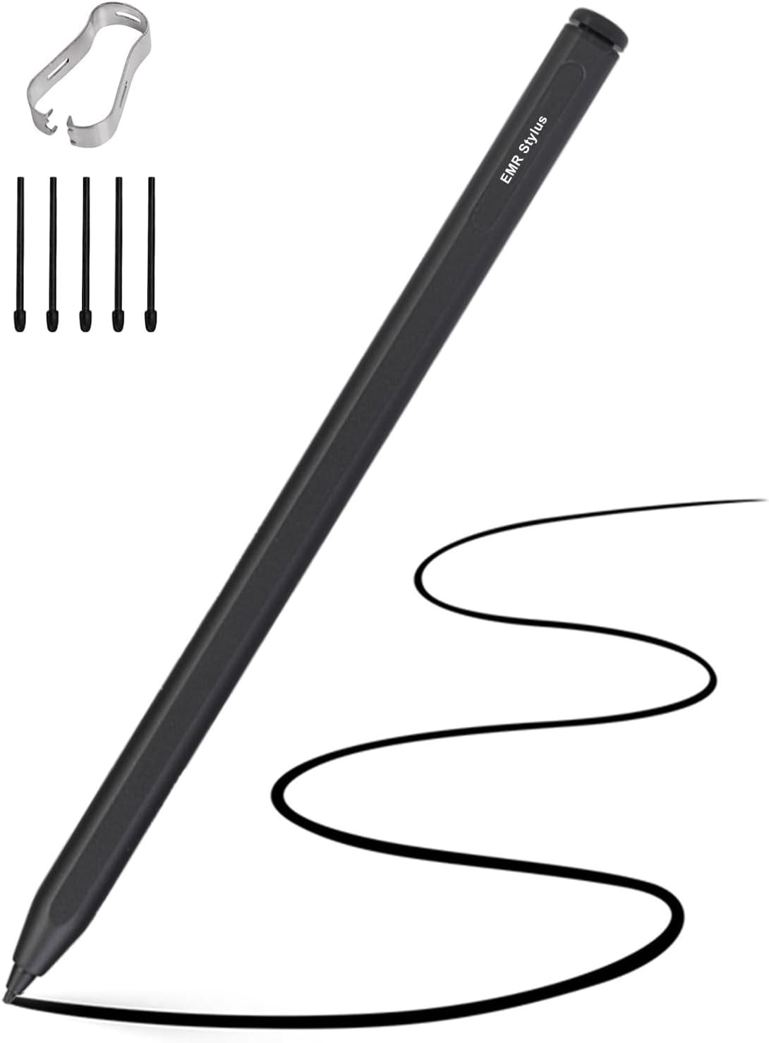 Magnetic EMR Stylus Pen with Eraser, Digital Pen for Remarkable 2/1, Black