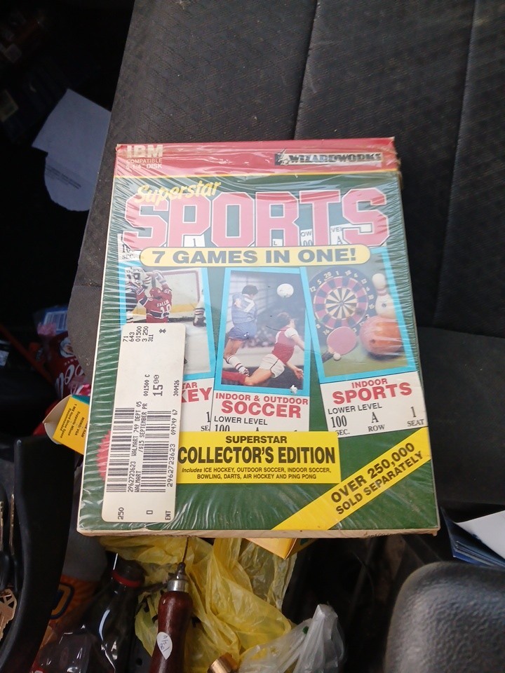Superstar Sports 7 Games In One IBM Compatible 5 1/4" Disks Original Packeging