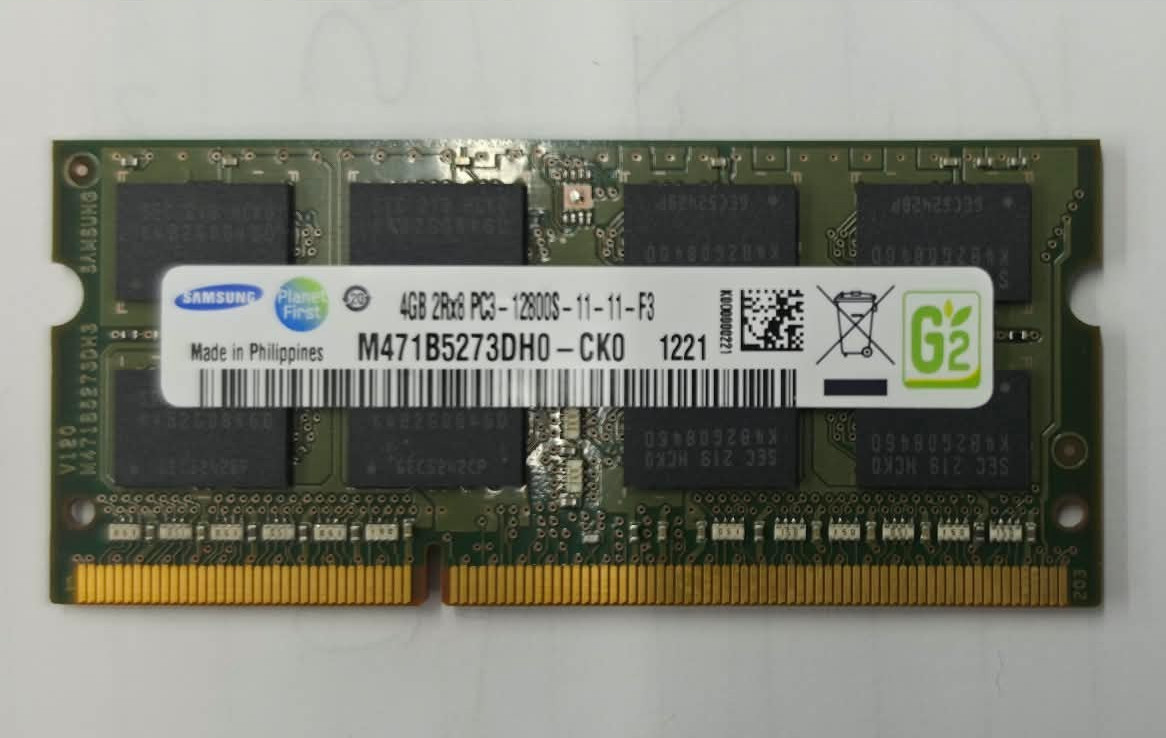 Samsung 4GB 2Rx8 PC3-12800S-11-11-F3 Laptop Memory P/N: M471B5273DH0-CK0 1221