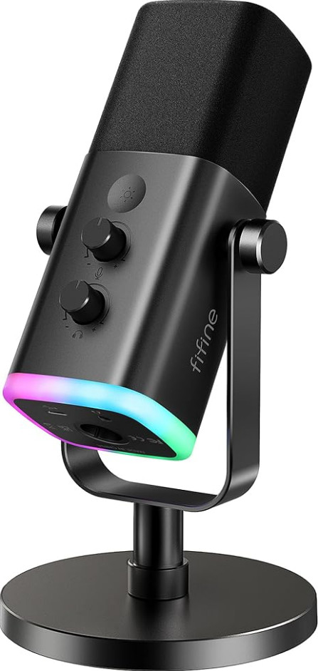 FIFINE AmpliGame AM8 USB/XLR Dynamic Microphone for Gaming Streaming