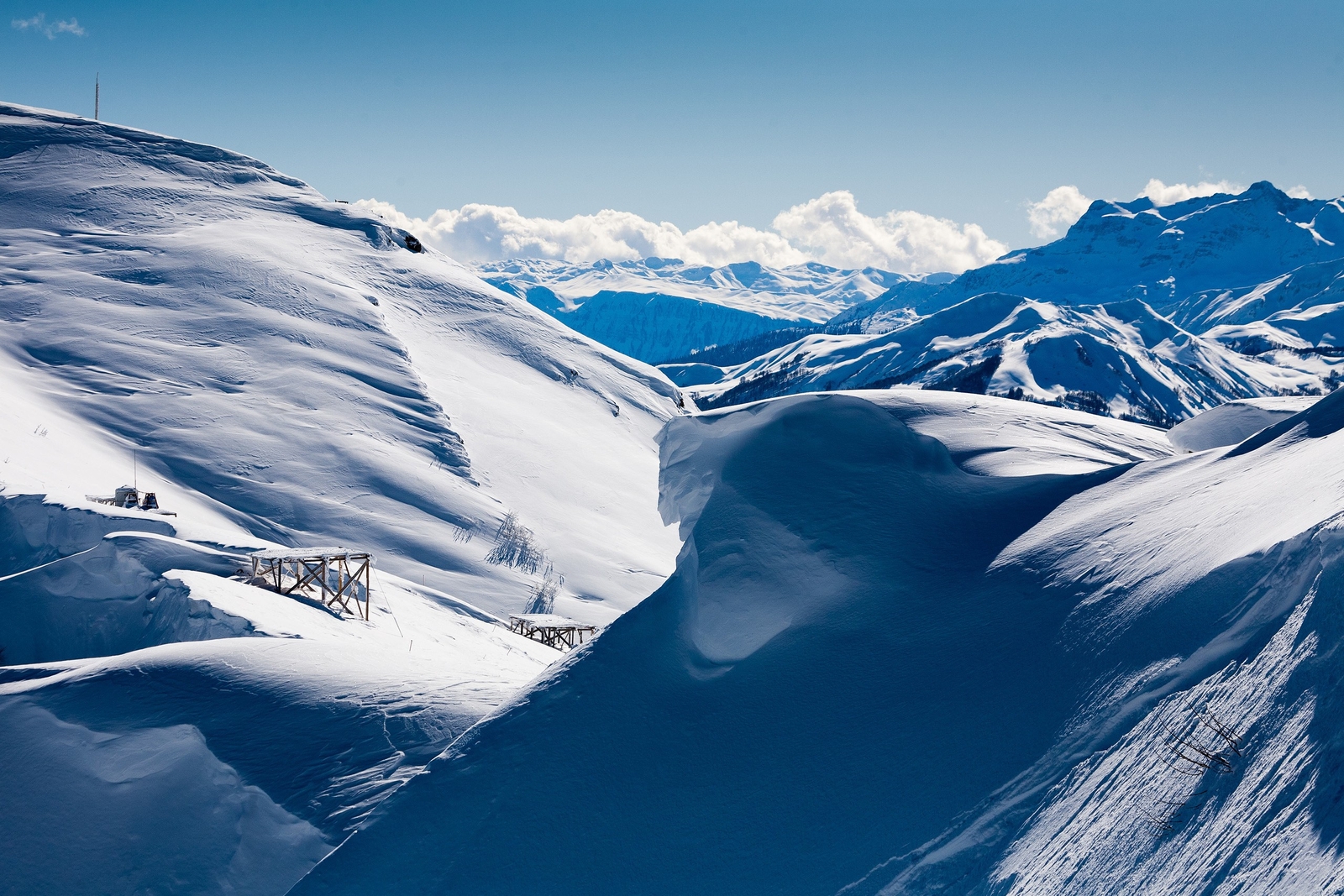 Landscape ice mountains nature snowy peak mountain Custom Gaming Mat Desk