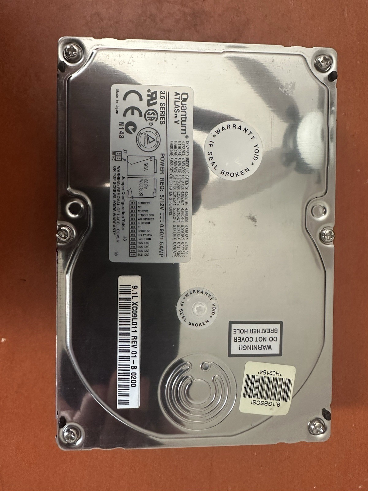 QUANTUM  XC09L011 REV01-B 9.1GB 7.2K RPM Ultra-160 SCSI 68-Pin 4MB Cache HDD3.5"