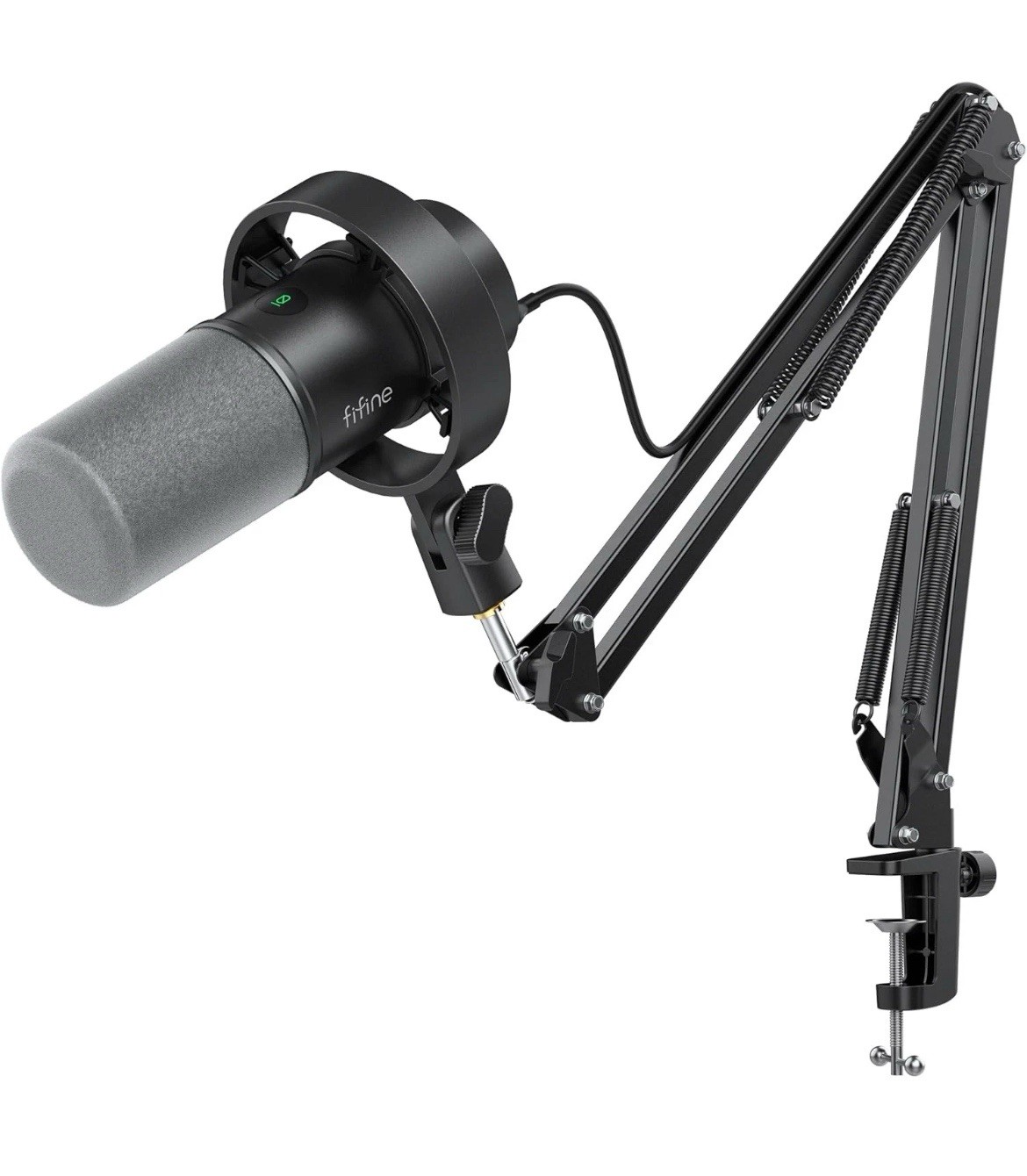 FIFINE K688 Podcast Microphone Kit, USB/XLR Dynamic with Black 