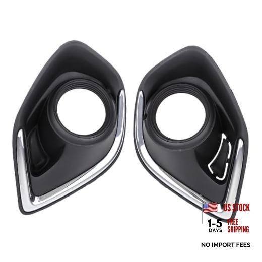 2Pcs Driver and Passenger Side Fog Light Chrome Bezel Cover for Mitsubishi