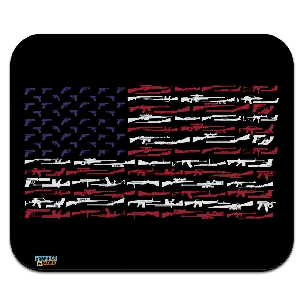American Gun Flag USA Second 2nd Amendment 7.8L x 9.3W inches, Multi-colored 
