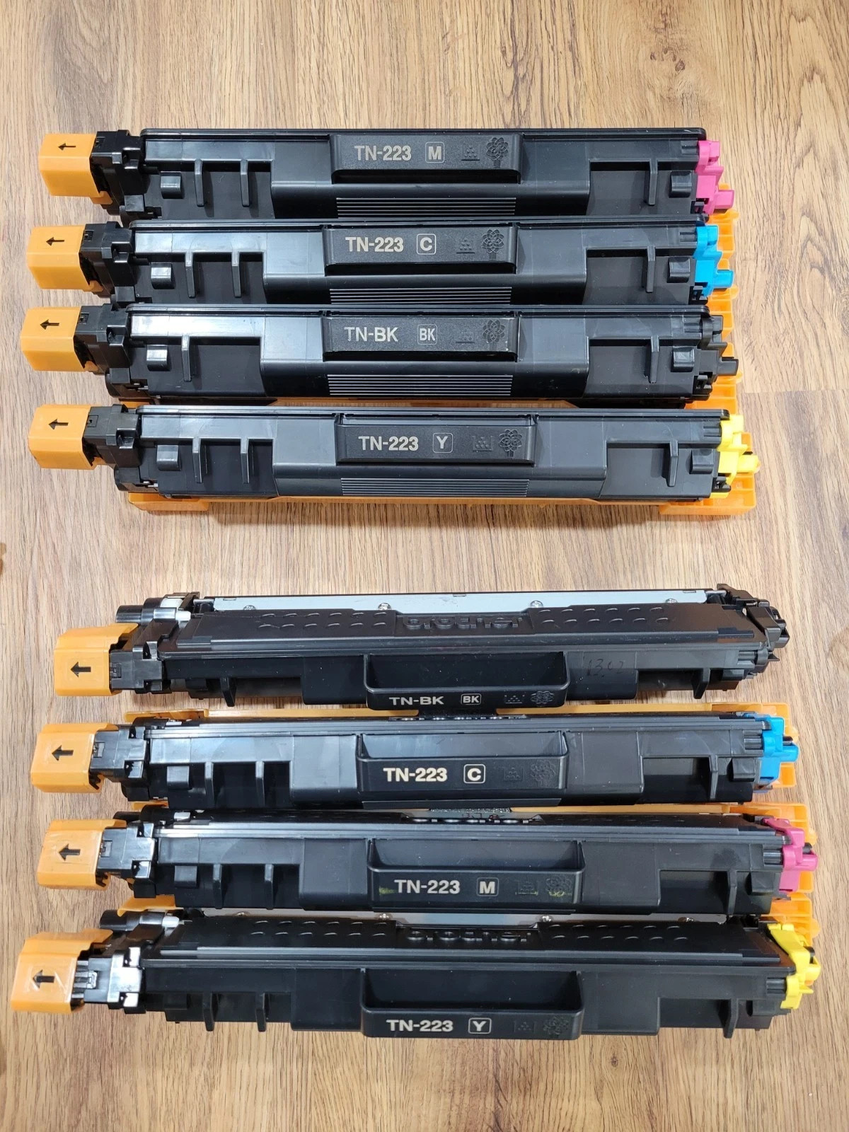 12X used original Brother TN-227BK TN-223BK TN-227M TN-223C TN-223Y toners
