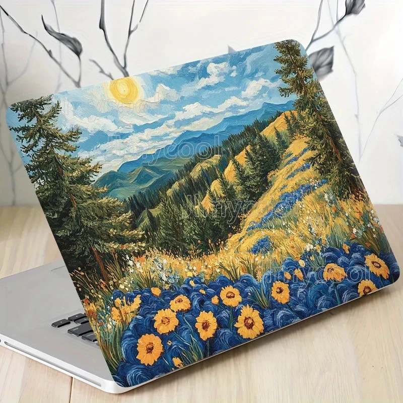 2Pcs Laptop Skin Sticker D-ready scratch-resistant self-adhesive PVC Material 