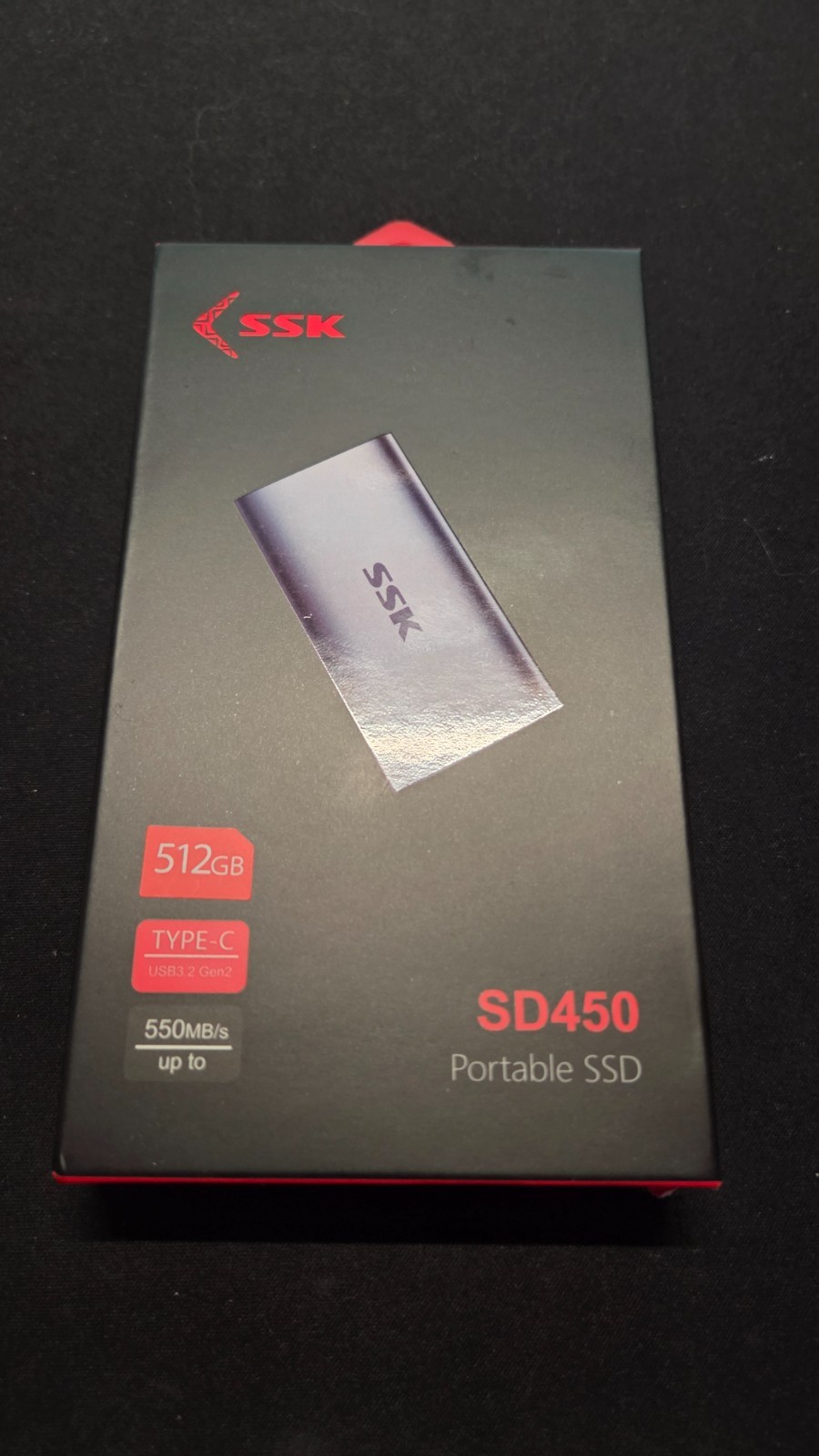 SSK 512GB SSD External Hard Drive, Portable SSD Up to 550MB/s Fast Solid Stat...